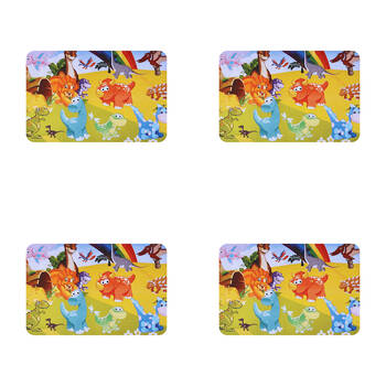 4x 60pc Miki Dinosaur Wooden Jigsaw Puzzle for Kids/Children Multicolour 3y+