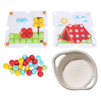 6pc Educare Pressing Buttons Pegs Educational Play Toy Kids/Children - 3y+