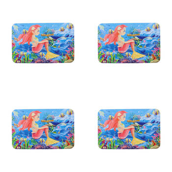 4x 60pc Miki Mermaid Wooden Jigsaw Puzzle for Kids/Children Multicolour 3y+