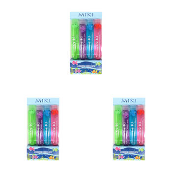 3x 4pc Miki Aquarium Bubble Bath Vials For Bubbles and Fun - 3y+