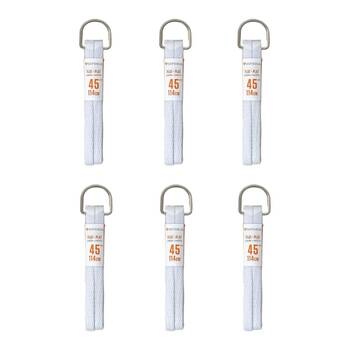 6PK SofSole Athletic Flat Sport Shoe 45" Laces - White