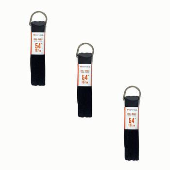 3PK SofSole Athletic Flat Sport Shoe 54" Laces - Black