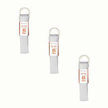 3PK SofSole Athletic Oval Sport Shoe 45" Laces - White