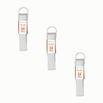 3PK SofSole Athletic Oval Sport Shoe 54" Laces - White