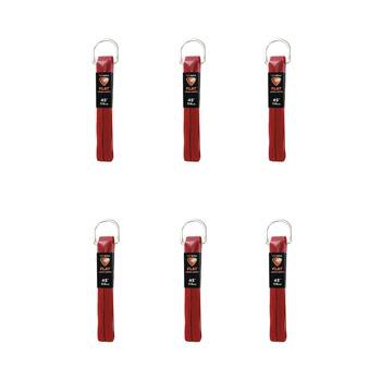 6PK SofSole Athletic Flat Sport Shoe 45" Laces - Red