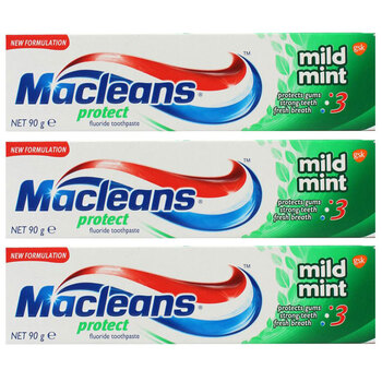 3x Macleans 90G Toothpaste Protect Mild Mint