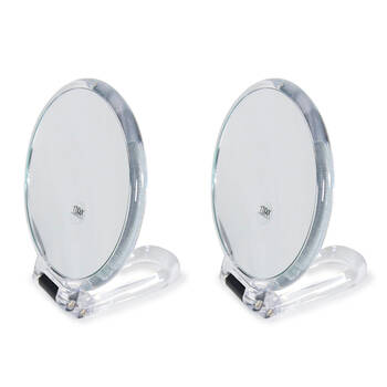 2PK Annabel Trends Macro Mirror w/ Stand Double Sided Metallic 13.5cm