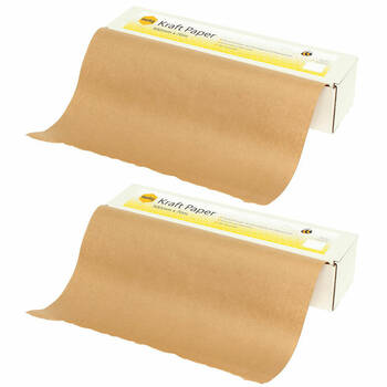 2x Marbig Enviro Kraft Paper Dispenser Box w/ Roll - 70m x 500mm