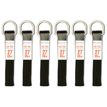 6PK SofSole Kids Athletic Casual Shoe Laces 27in - Black