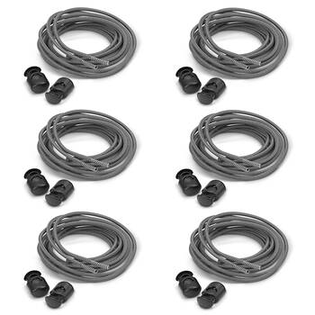 6PK SofSole Performance Reflective Shoe Laces w/ Lock 38in - Black