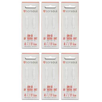 6PK SofSole Non-Slip Athletic/Casual Shoe Laces 45in - White