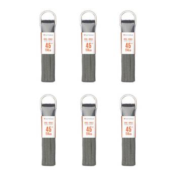 6PK SofSole Athletic Oval Sport Shoe 45" Laces - Grey