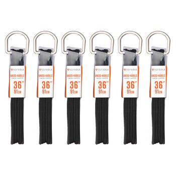 6PK SofSole Dress Casual Sneaker Shoe Laces Round 36in - Black