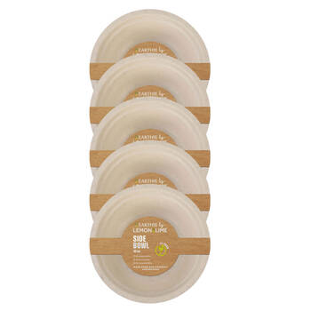 5x 30PK Lemon & Lime Sugarcane 18cm Side Bowl - Natural