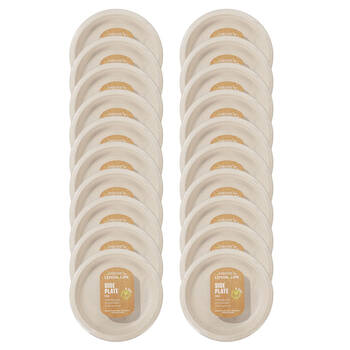 20x 12PK Lemon & Lime Sugarcane 18cm Side Plate - Natural