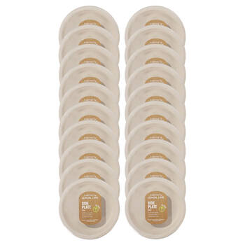 10x 30PK Lemon & Lime Sugarcane 18cm Side Plate - Natural