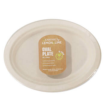10PK Lemon & Lime Sugarcane Oval Pate - Natural