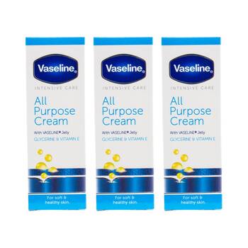 3PK Vaseline Intensive Care All Purpose Cream w/Jelly Glycerine Vitamin E 40g