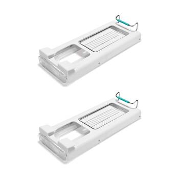 2PK Joseph Joseph FridgeStore Under-Shelf Bottle Holder Fridge Organiser White