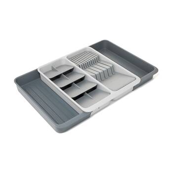 Joseph Joseph DrawerStore Expanding Tray/Knife Block Kitchen Organizer Stone