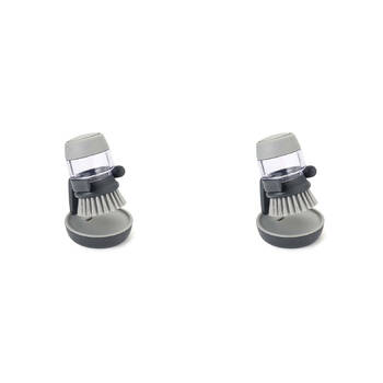 2PK Joseph & Joseph Palm Scrub 13.5cm Washing-Up Brush - Grey