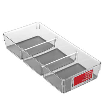 Boxsweden Crystal 4 Section Rectangle Non-Slip Organiser