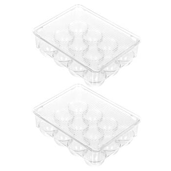 2x Boxsweden Crystal 12 egg Storage Container