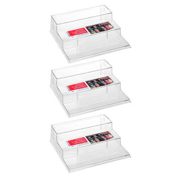 3x Boxsweden Crystal 3 Tier Shelf Organiser