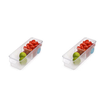 2PK Joseph & Joseph FridgeStore Compact 31cm Storage Bin Small - Clear