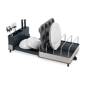 Joseph Joseph Extend Max Stainless Steel Dish Rack Expandable 67cm Silver