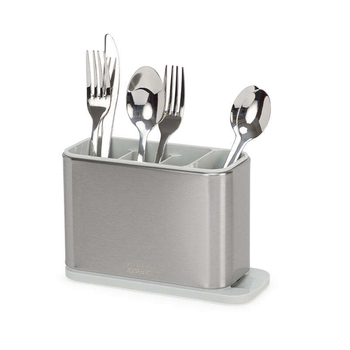 Joseph Joseph Surface Stainless Steel Cutlery Drainer 20cm - Light Stone