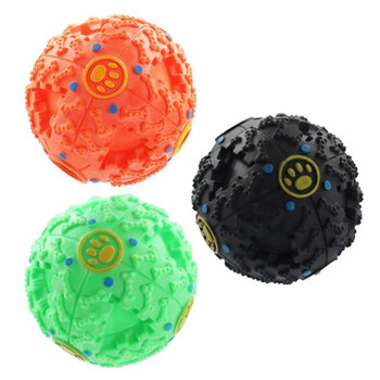 3PK Paws & Claws Hide A Treat Giggle Ball Pet Toy 12cm Assorted