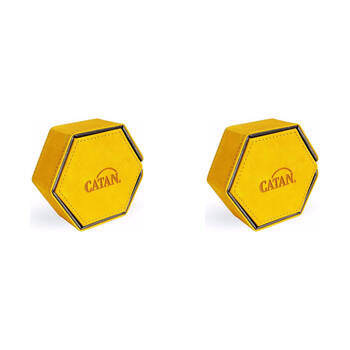 2PK Gamegenic Catan Dice Hexatower Tabletop Gaming Accessories - Yellow 