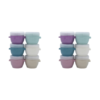 12pc Melii Luxe Snap & Go Pods Snack Food Container 20z/60ml