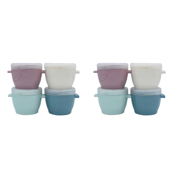 8pc Melii Luxe Snap & Go Pods Snack Food Container 60z/180ml