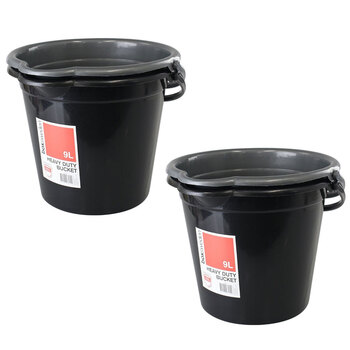 4PK Boxsweden Heavy Duty Bucket With Spout 9Lt Assorted