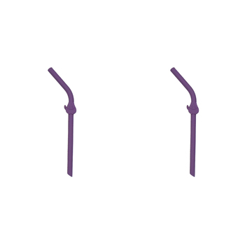 12pc Melii Luxe Coloured Silicone Washable Straws - Assorted