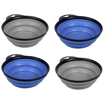 4PK Paws & Claws Collapsible Pet Bowl 17x14x5cm Assorted
