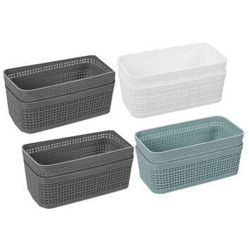 8PK Boxsweden Ivy Weave Basket 18.5X9.5X6cm Assorted