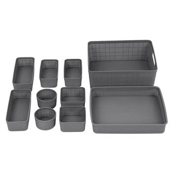 10pc Boxsweden Ivy Weave Basket Home Organisation Set - Assorted