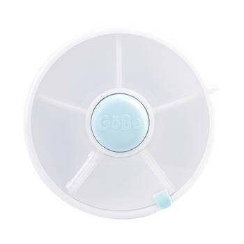 GoBe Original Round Snack Spinner Food Storage Container 16.5cm Blue 3y+