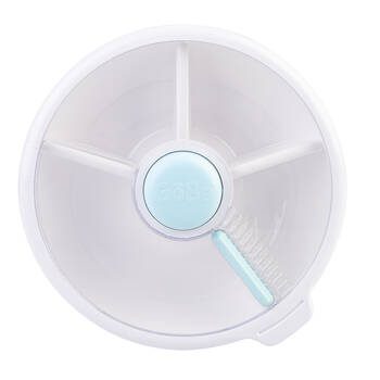 GoBe Large Round Snack Spinner Food Storage Container 21cm Blue 3y+