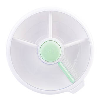 GoBe Large Round Snack Spinner Food Storage Container 21cm Green 3y+