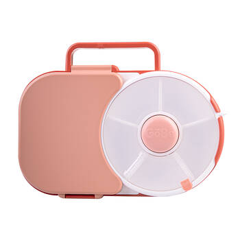 GoBe 2-in-1 Lunchbox Food Storage Container 27.95x21.6x5.7cm Pink 2y+