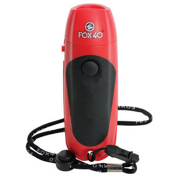 Fox 40 Summit Electronic Whistle w/ Loop Lanyard Red