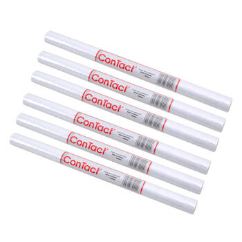 6x Contact Clear 5M x 450mm Book Covering Protective Roll