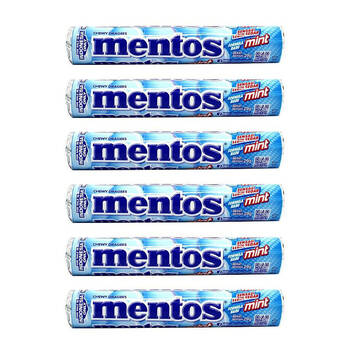 6x 14pc Mentos Mints Candy Roll Lollies 29g Sweets Confectionery