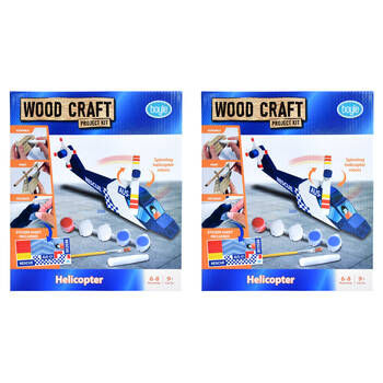2PK Boyle Wood Craft Project Kit Helicopter Kids DIY 9y+
