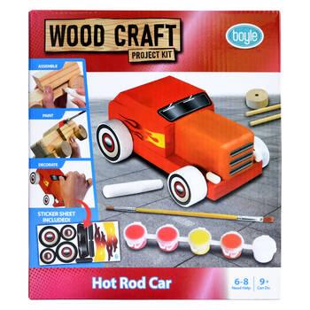 Boyle Wood Craft Project Kit Hot Rod Car Kids DIY 9y+