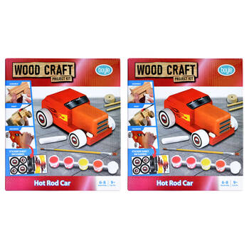 2PK Boyle Wood Craft Project Kit Hot Rod Car Kids DIY 9y+